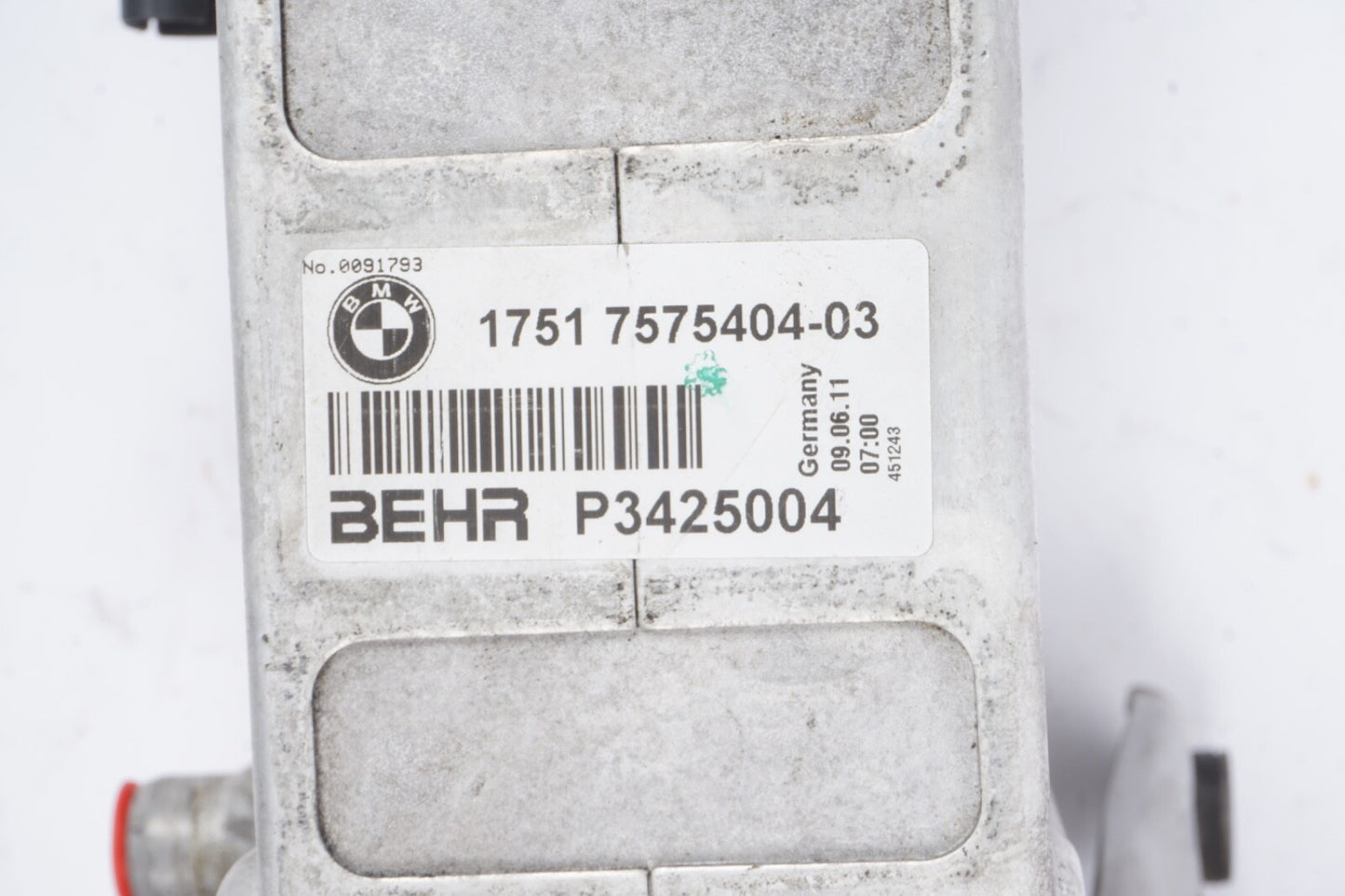 09-15 BMW 750i 750Li F01 F02 F06 F10 Right Turbocharger Intercooler 7575404 Oem