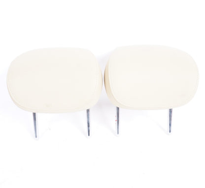 2012 - 2017 AUDI A7 REAR SEAT HEADREST LEFT & RIGHT SET OEM BEIGE
