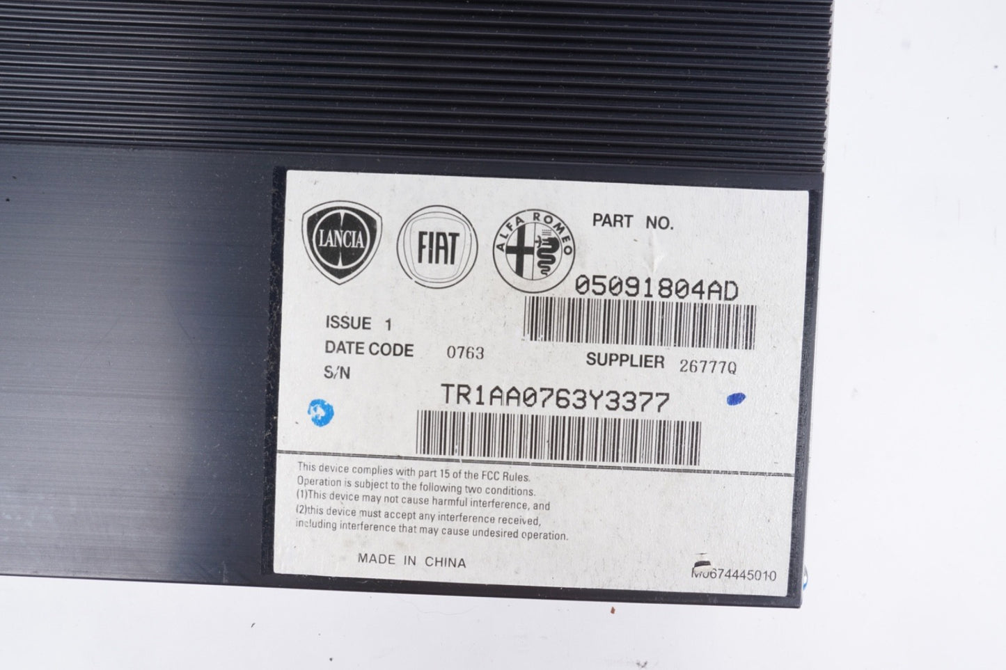 FIAT 500 Genuine Mopar Amplifier 5091804AE