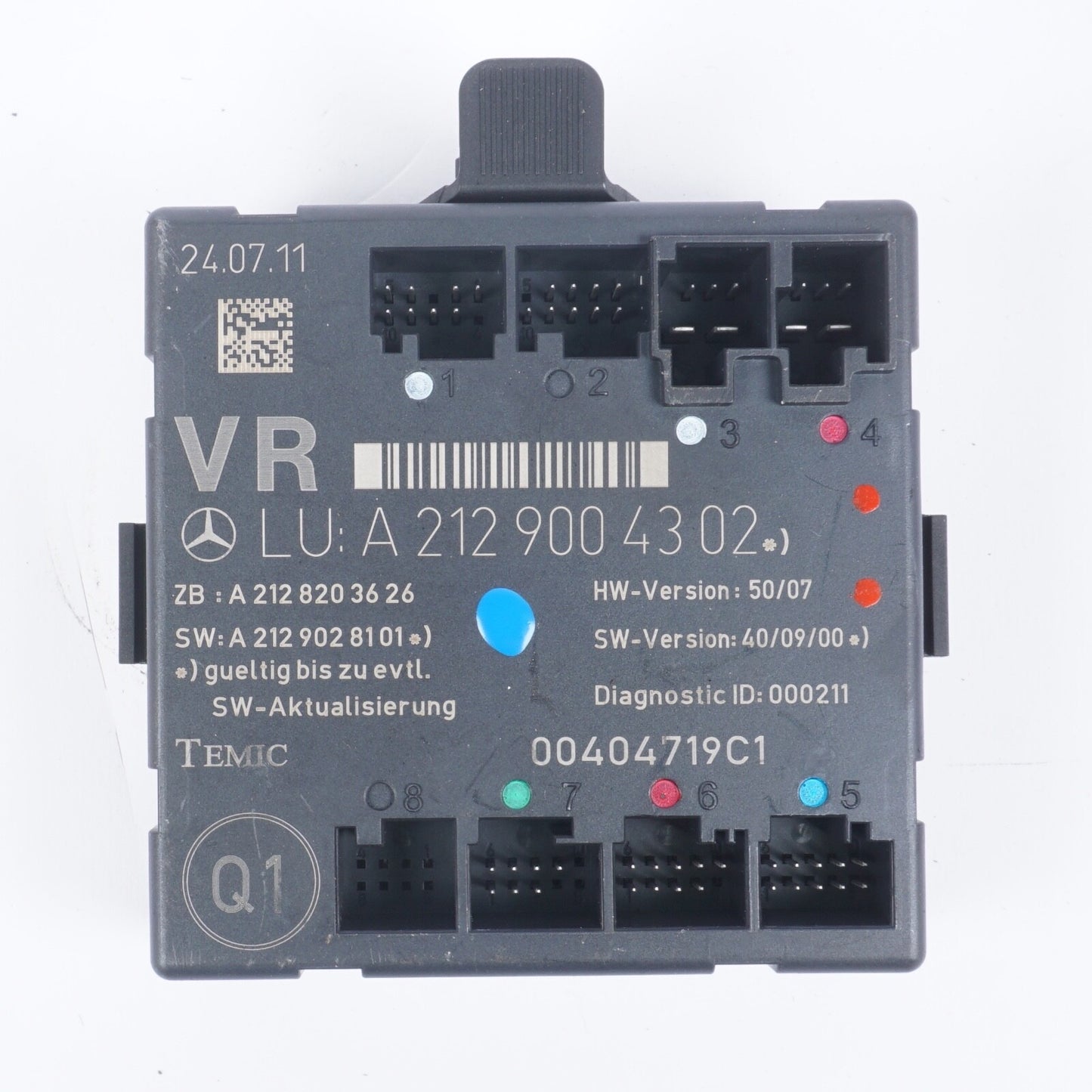 08-18 Mercedes W204 C250 E350 E400 Front Right Side Door Control Module OEM