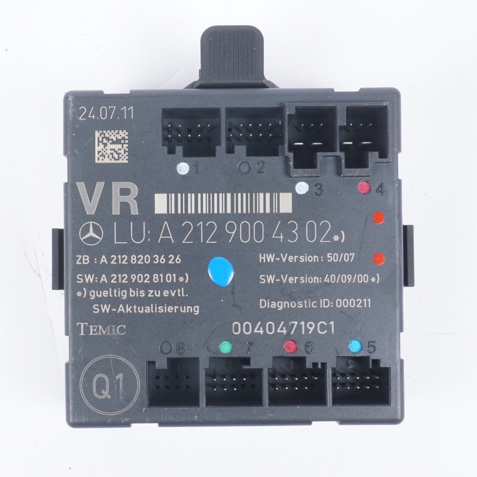 08-18 Mercedes W204 C250 E350 E400 Front Right Side Door Control Module OEM
