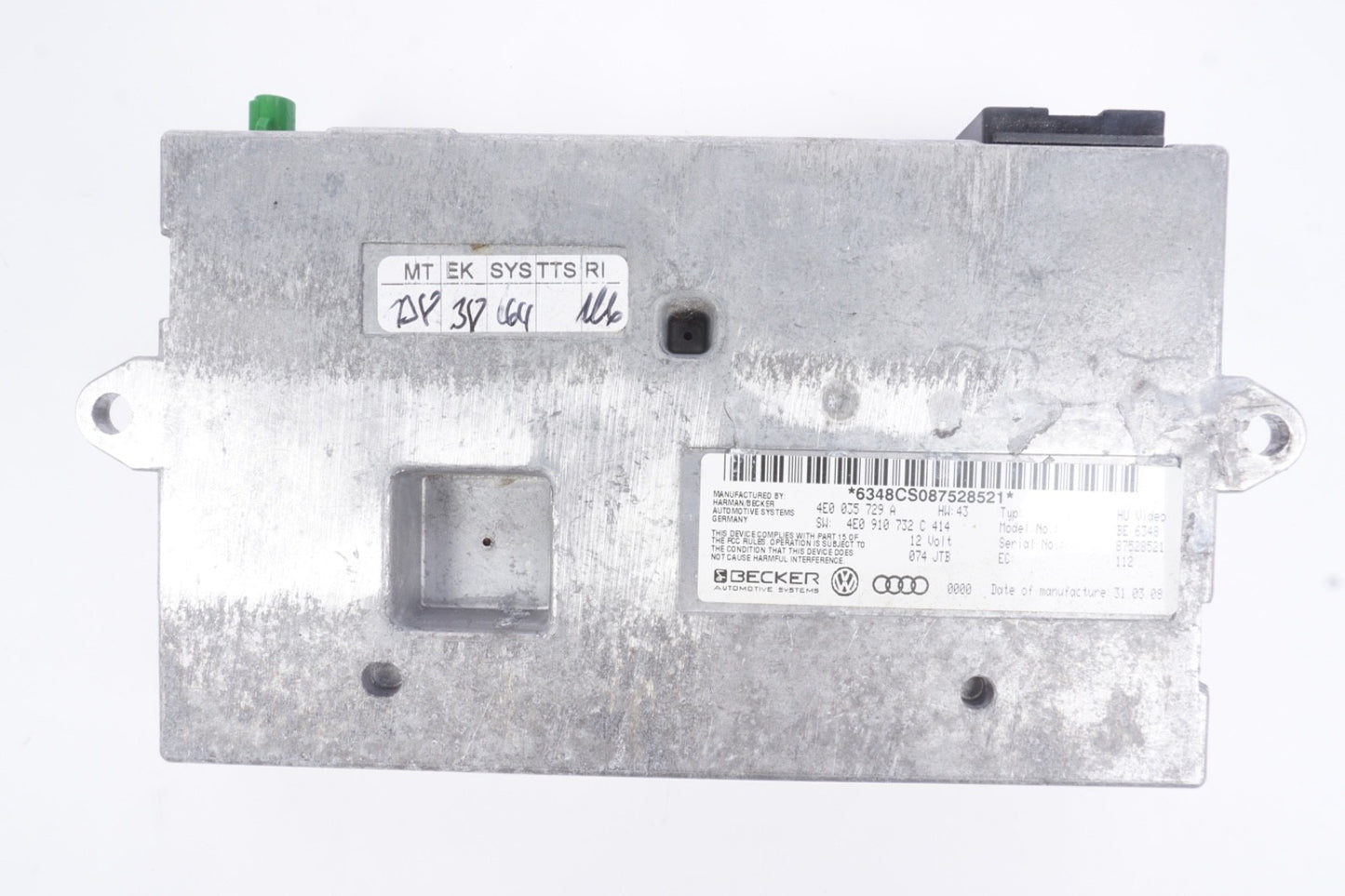2007 - 2009 AUDI A8 A8L INTERFACE CONTROL MODULE 4E0035729A OEM