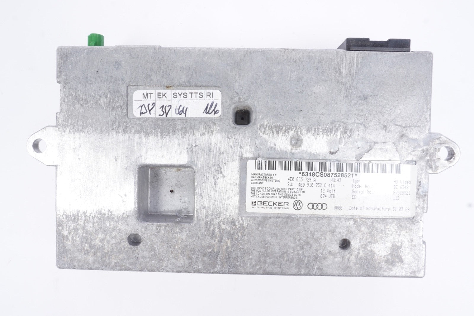 2007 - 2009 AUDI A8 A8L INTERFACE CONTROL MODULE 4E0035729A OEM