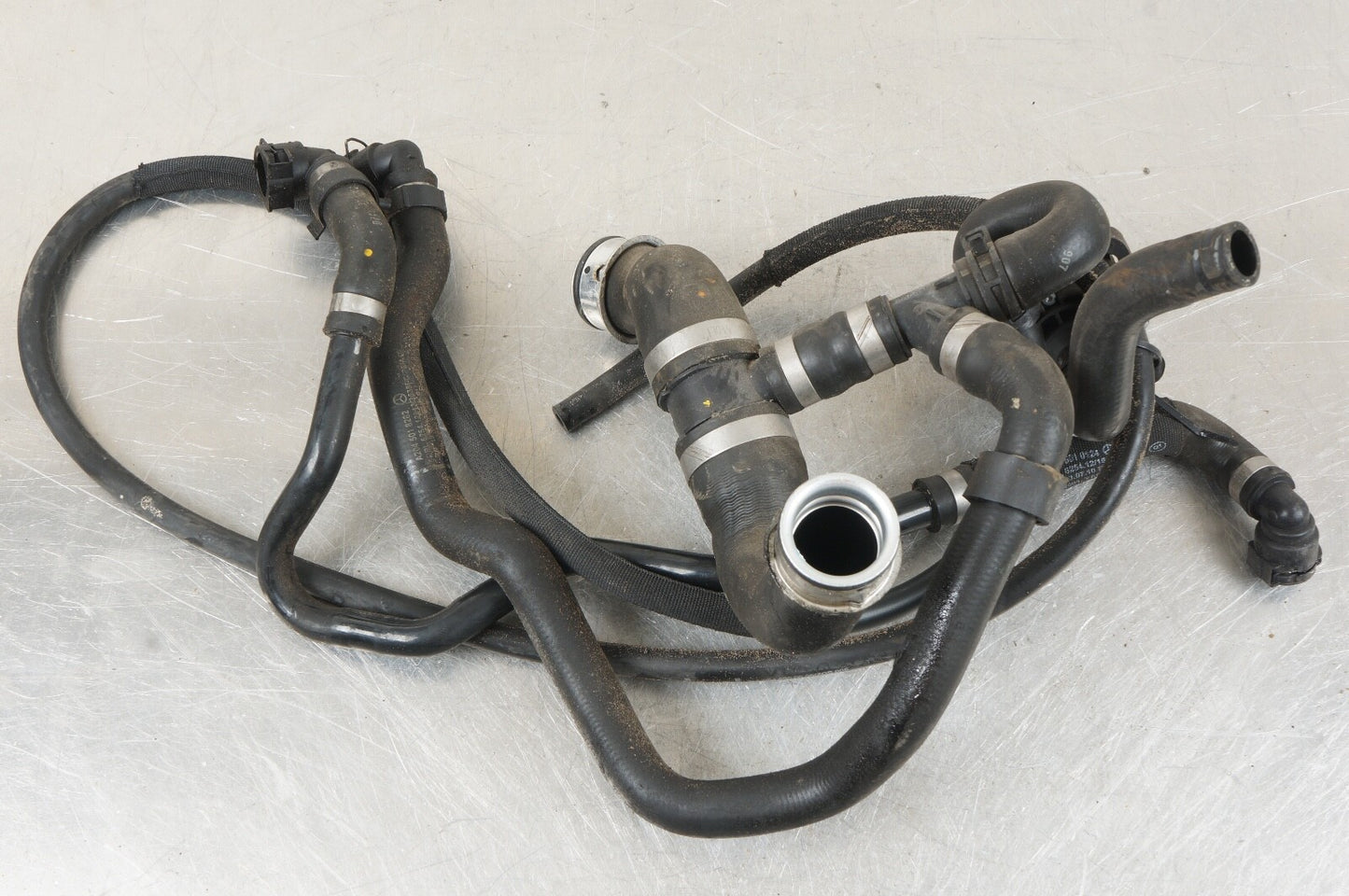 12-14 Mercedes W204 C250 M271 Engine Motor Cooling Radiator Hose Pipe w/Pump OEM
