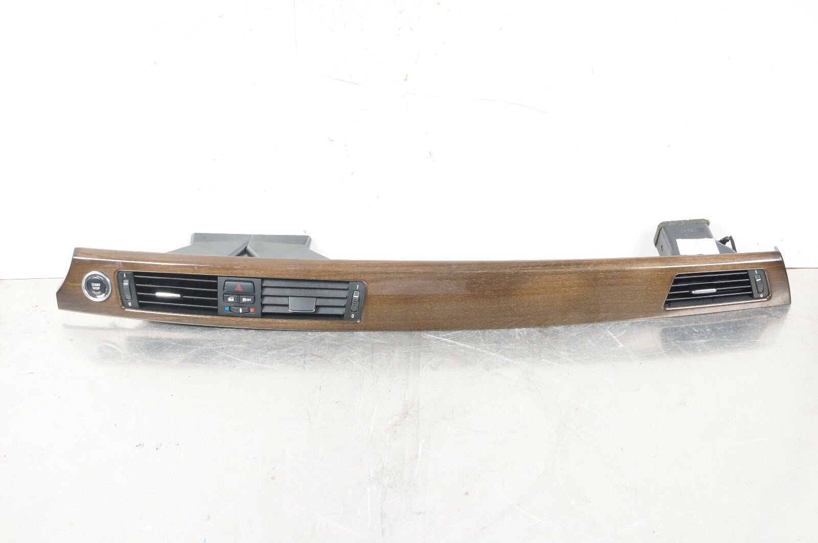 BMW E90 328 330 335 SEDAN DASH CENTER WOOD TRIM AIR VENT MOLDING DTC START OEM