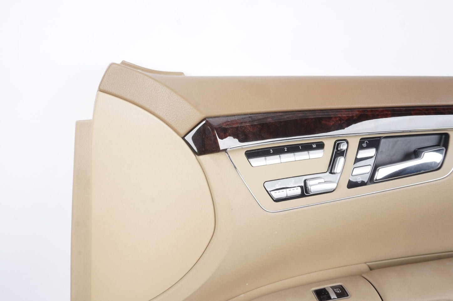 10-13 Mercedes W221 S550 S400 Front Right Side Interior Door Panel Beige OEM