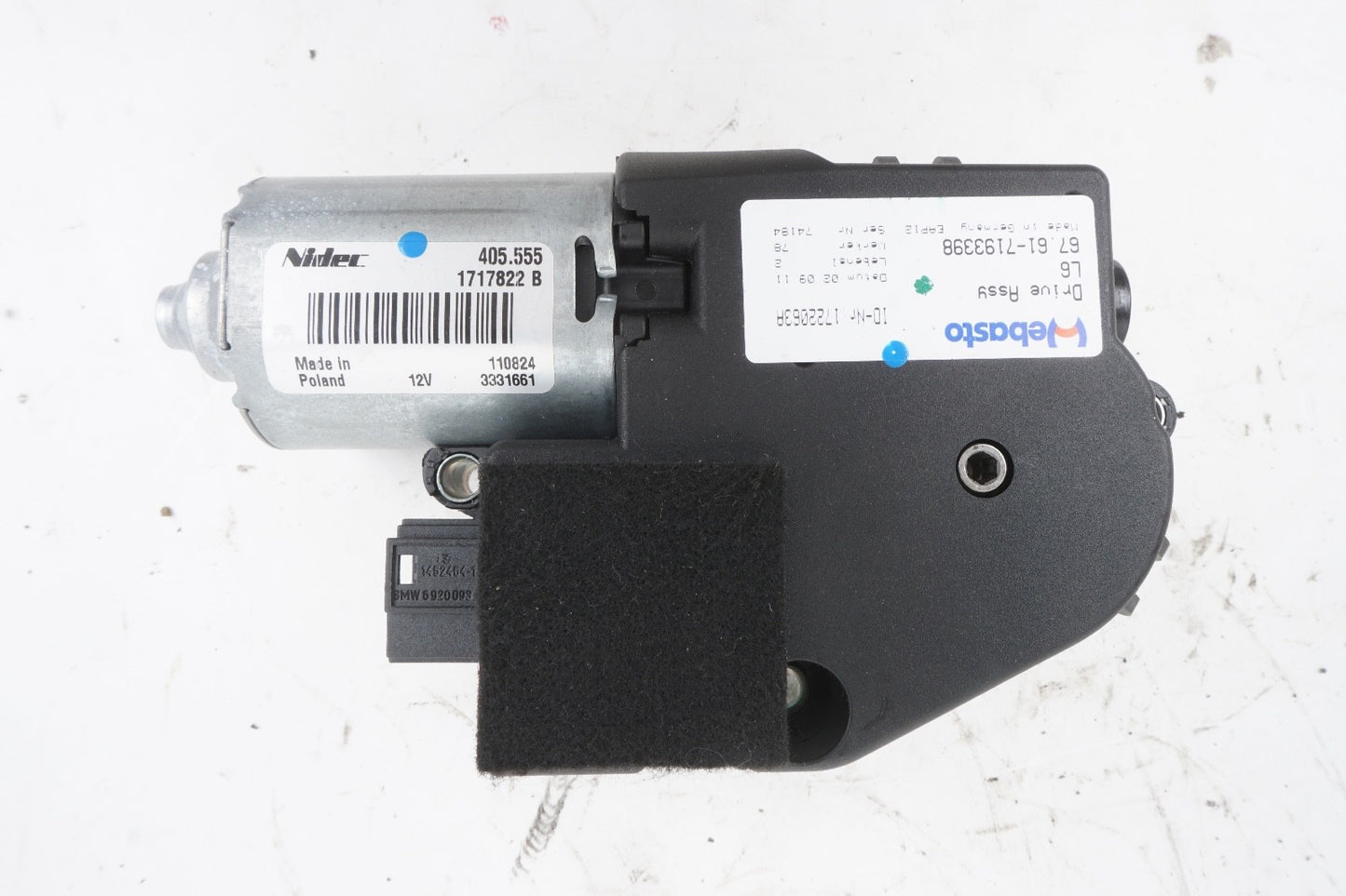 2012 – 2017 BMW 650i 640I Front Sunroof Motor OEM 7193398