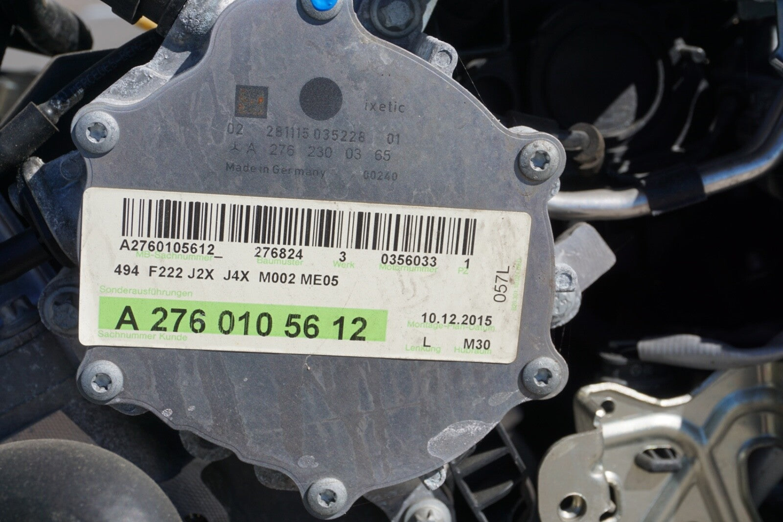2015 2016 2017 Mercedes Benz S550e Hybrid 3.0L V8 Engine With 61k Miles OEM
