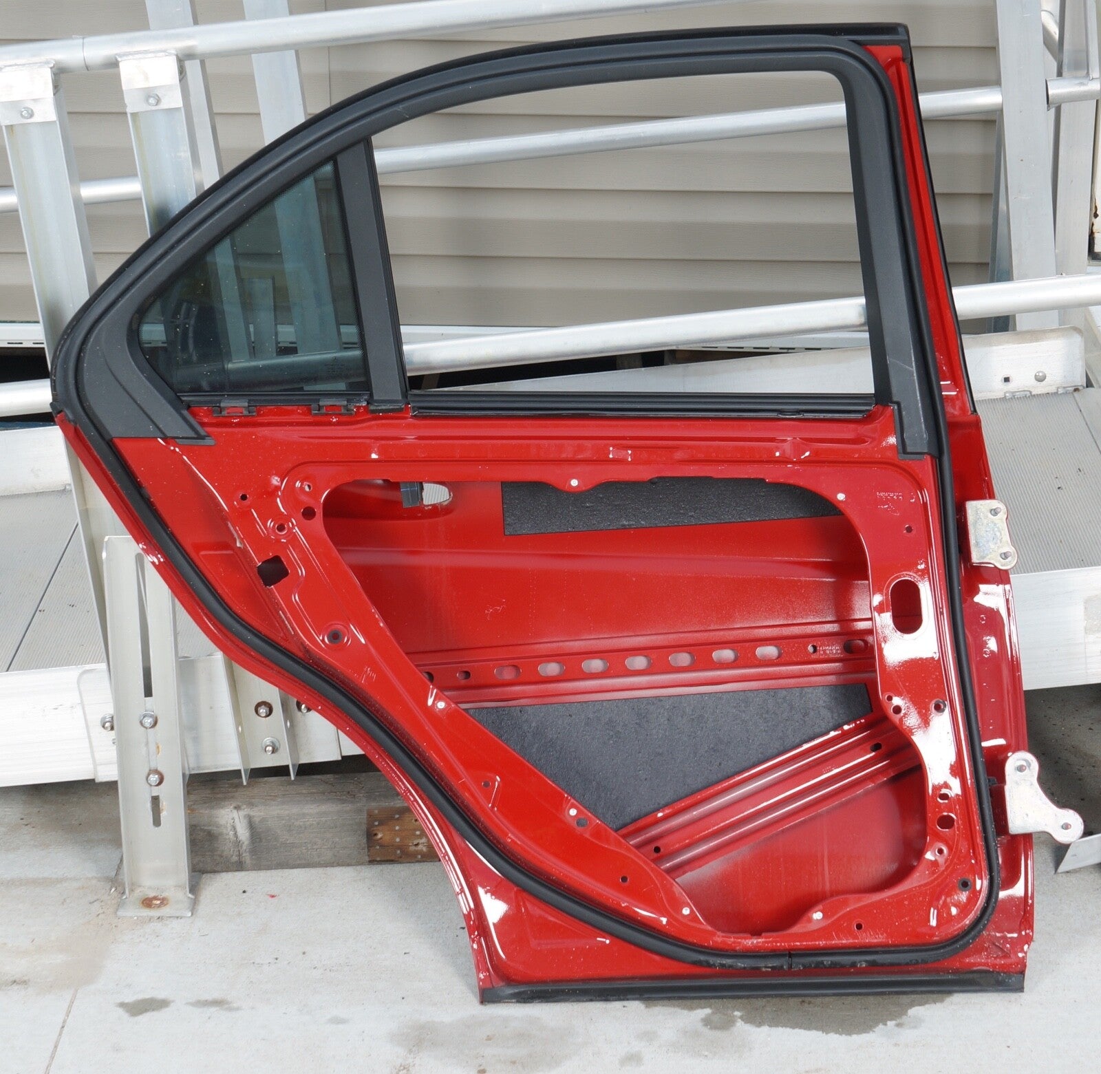 08-14 Mercedes C300 C250 C350 Sedan Rear Left Driver Side Door Shell Red OEM