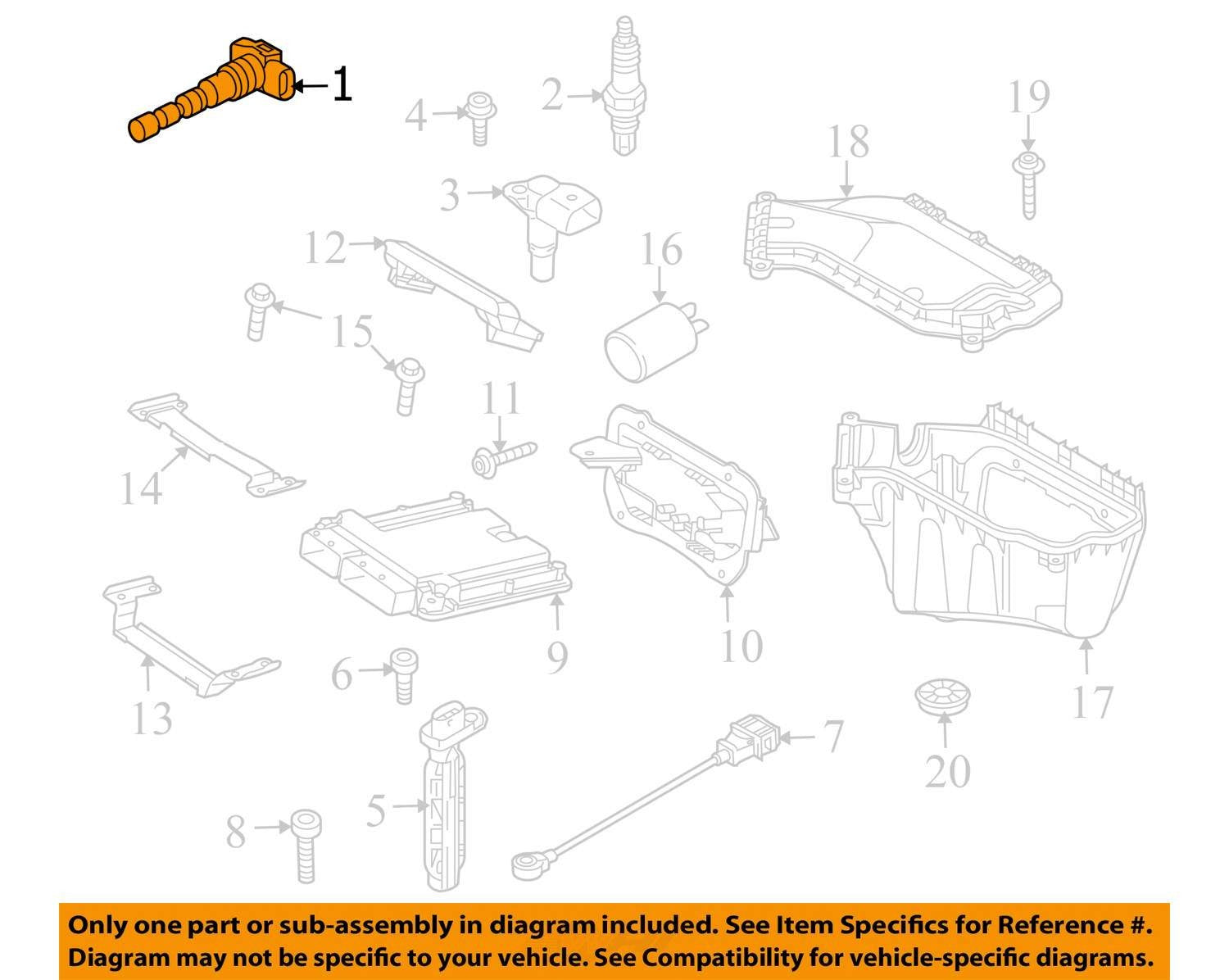 2011 - 2018 Audi A8 Quattro Red Top Ignition Coil OEM