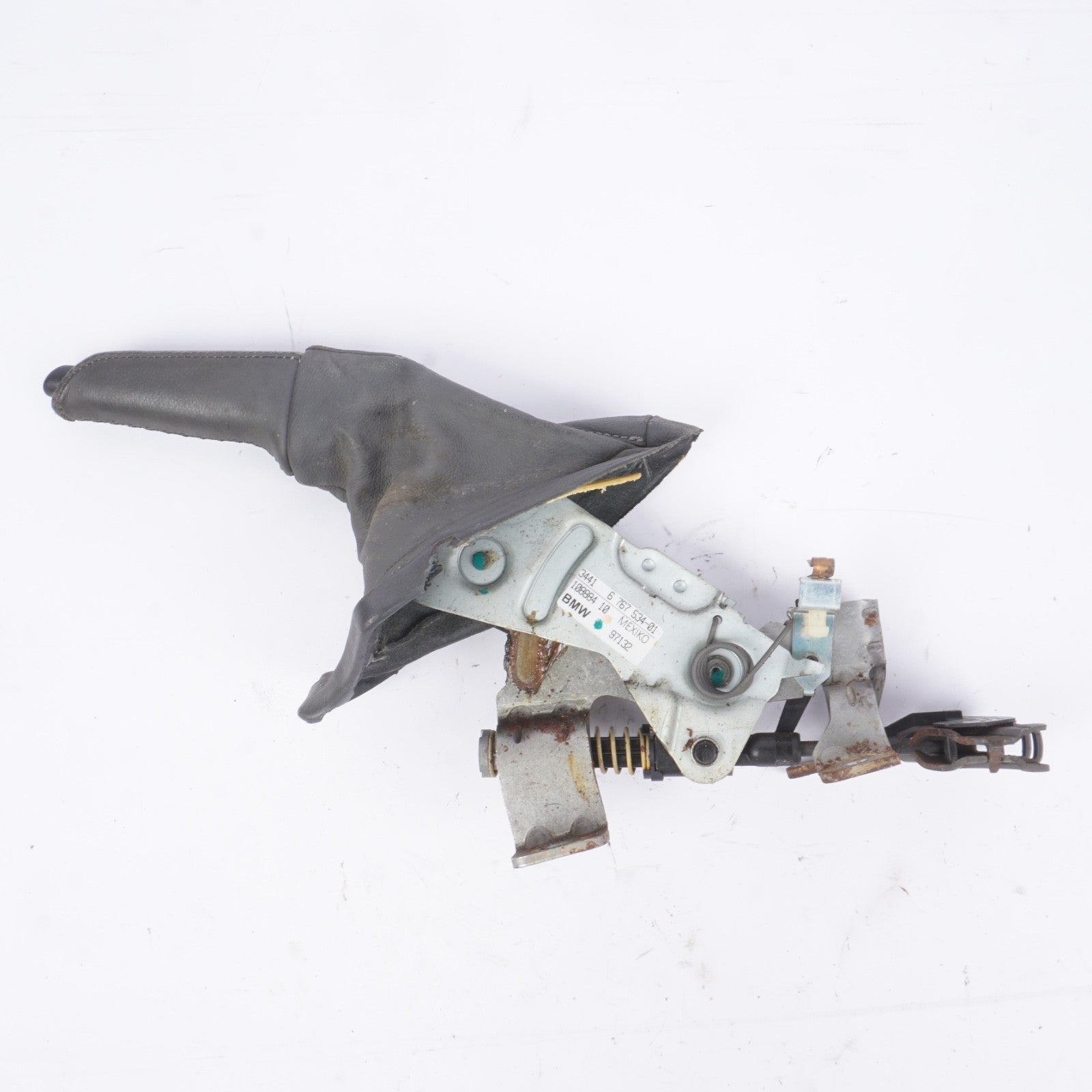 03-08 BMW E85 E86 Z4 Parking Emergency Handbrake Lever Leather Assembly