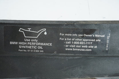 2008 - 2013 BMW X6 UNDER HOOD TRIM COVER RIGHT PASSENGER SIDE OEM