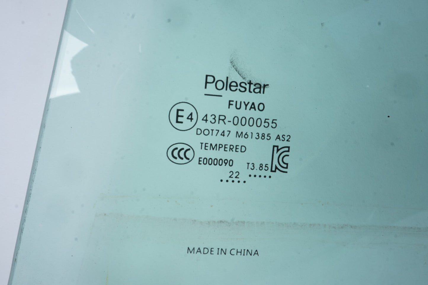 2021 - 2024 Polestar 2 Rear Left Driver Side Window Glass OEM