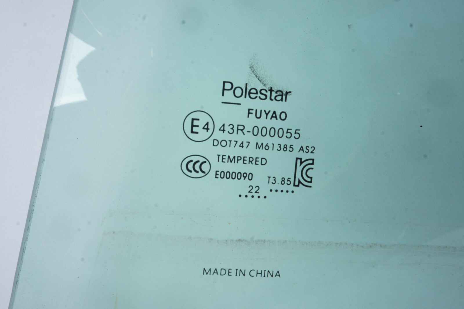 2021 - 2024 Polestar 2 Rear Left Driver Side Window Glass OEM