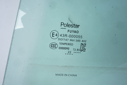 2021 - 2024 Polestar 2 Rear Left Driver Side Window Glass OEM