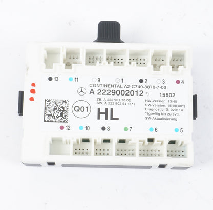 14 - 17 Mercedes S550 W222 REAR LEFT DRIVER SIDE DOOR CONTROL MODULE OEM