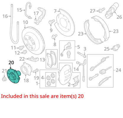 2011-2018 PORSCHE CAYENNE AWD REAR LEFT SIDE WHEEL HUB BEARING OEM