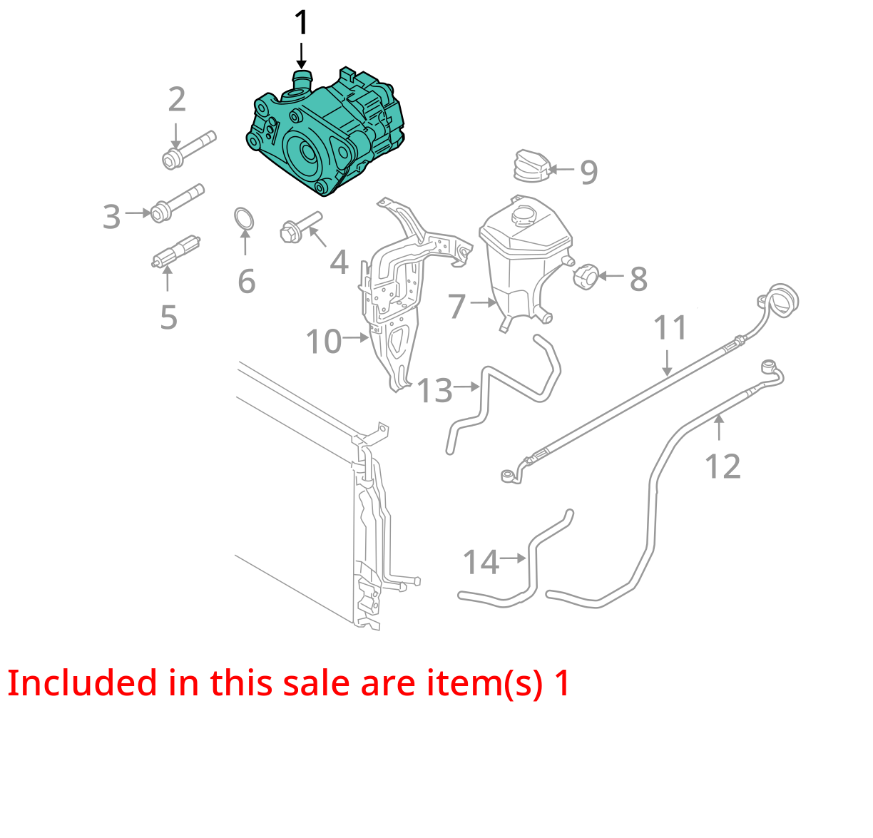 07-09 AUDI A8 QUATTRO 4.2L V8 POWER STEERING PUMP MOTOR ASSEMBLY OEM 4E0145156F