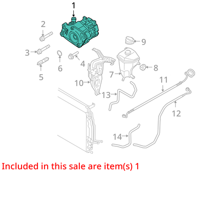 07-09 AUDI A8 QUATTRO 4.2L V8 POWER STEERING PUMP MOTOR ASSEMBLY OEM 4E0145156F