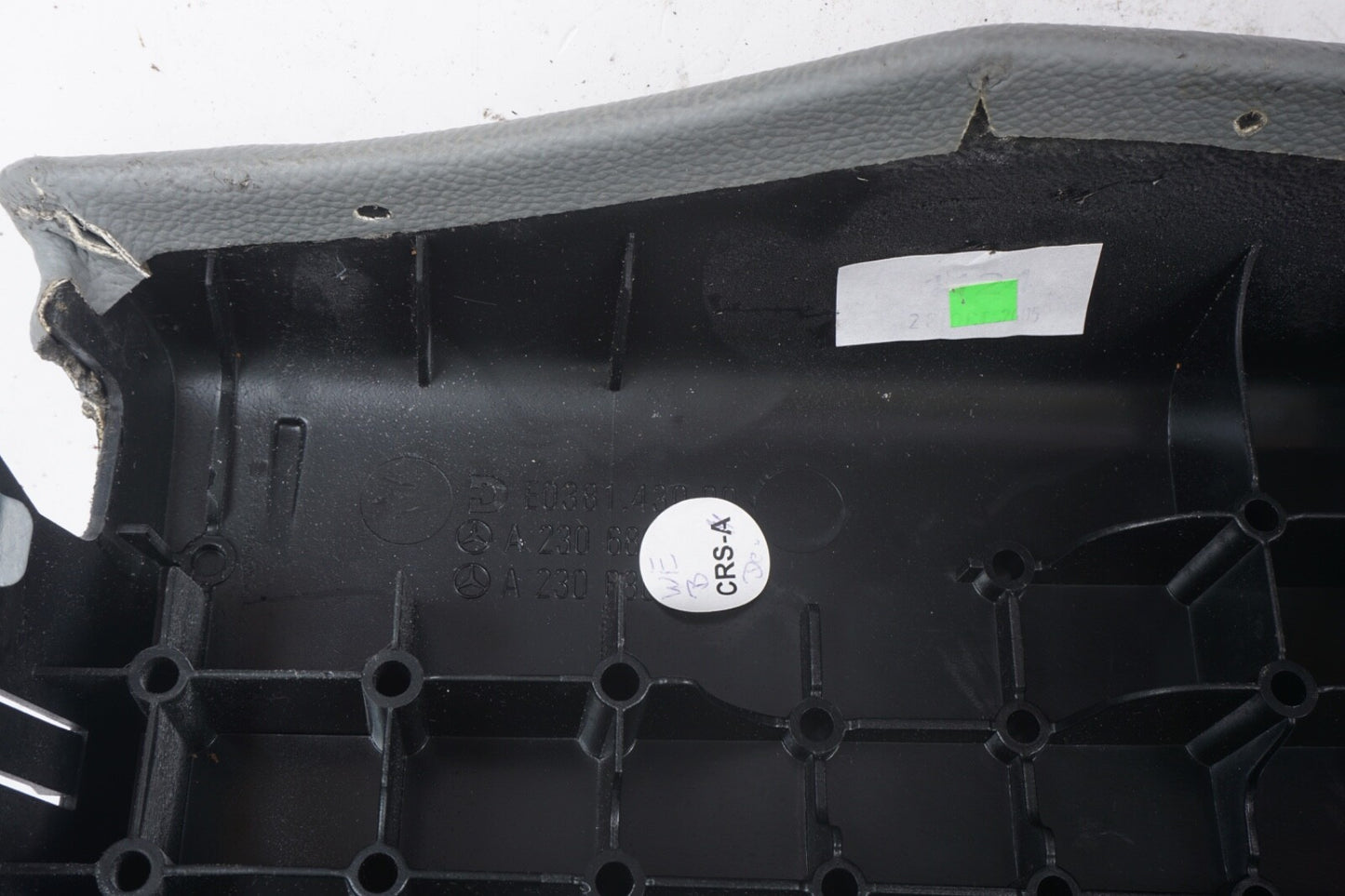 03-06 Mercedes R230 SL500 Rear Center Console Lid Cover Panel Leather OEM