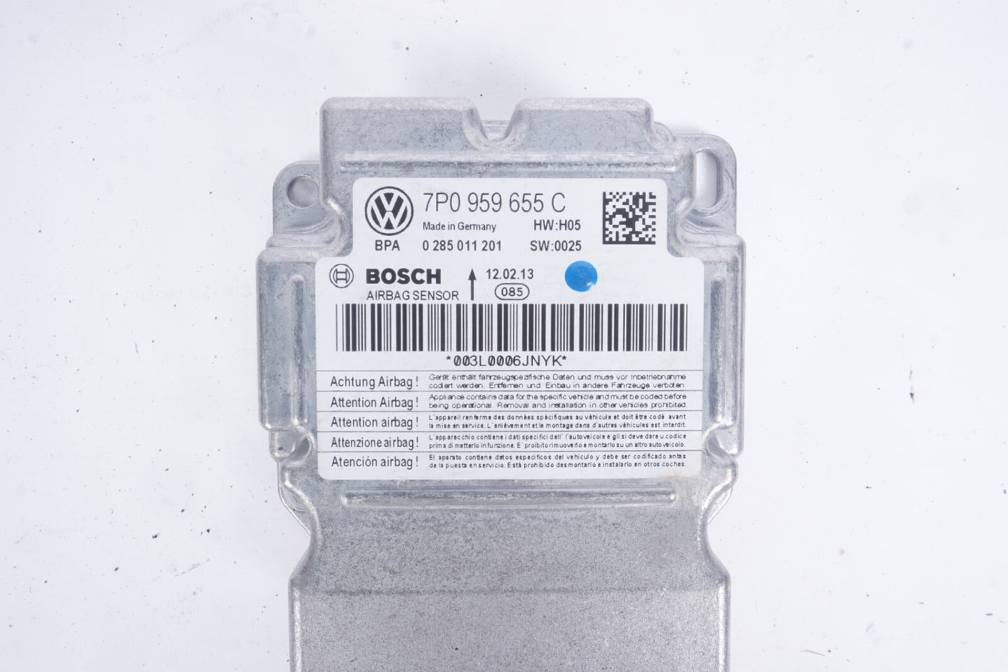 2011-2014 PORSCHE CAYENNE RESTRAINT CONTROL MODULE  7P0959655D OEM