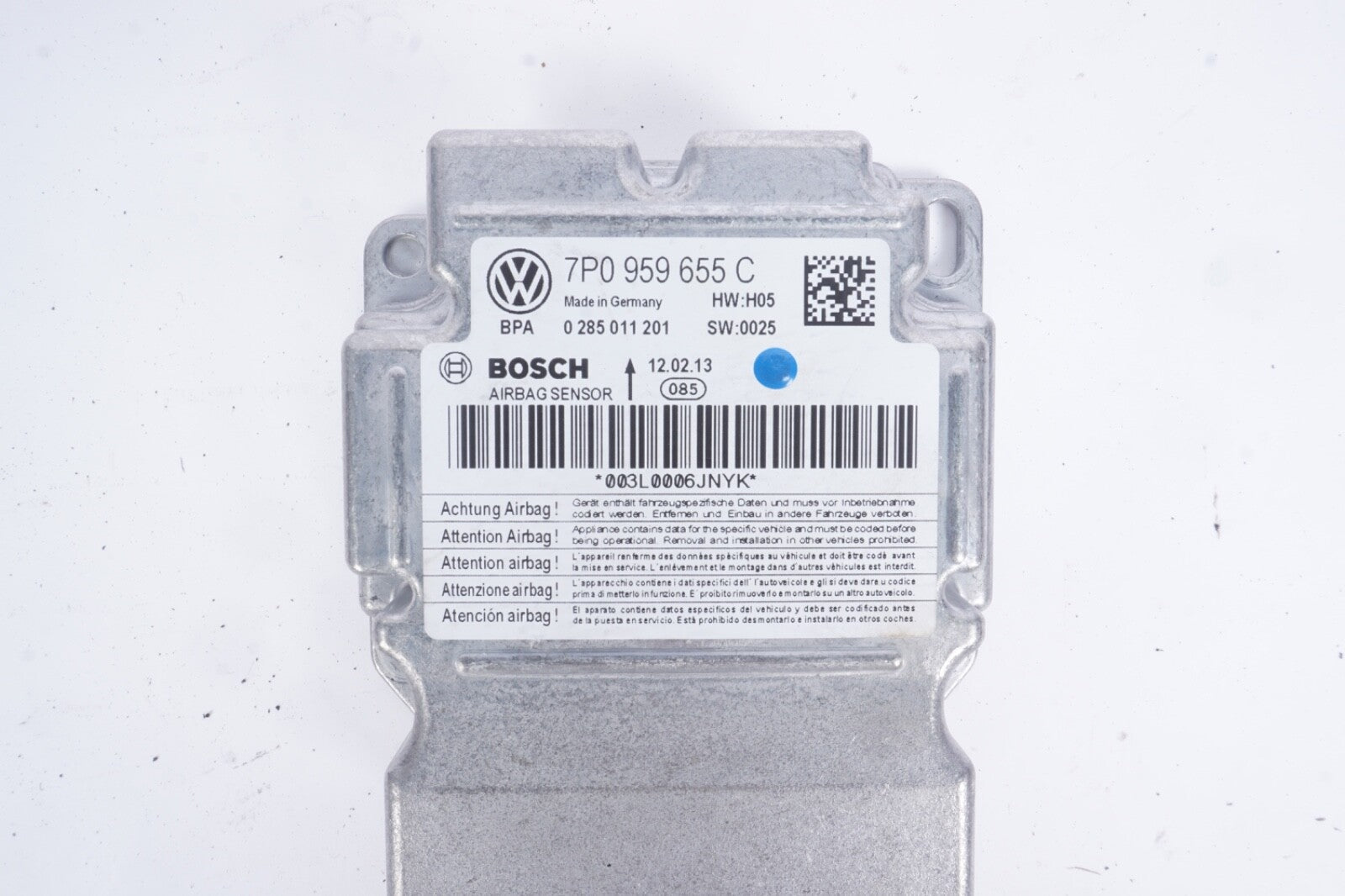 2011-2014 PORSCHE CAYENNE RESTRAINT CONTROL MODULE  7P0959655D OEM