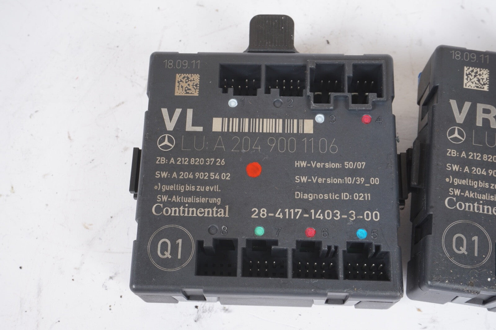 08-18 Mercedes W204 C250 E400 C300 E350 Front Left Right Door Control Module
