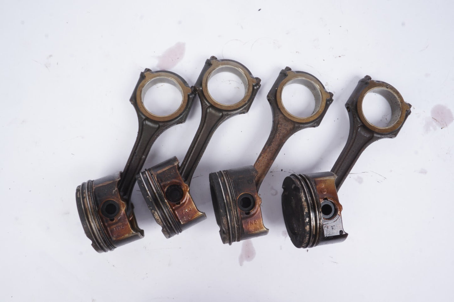 12-15 Mercedes W204 C250 SLK250 M271 Piston & Connecting Rod Set Of 4 OEM 55K