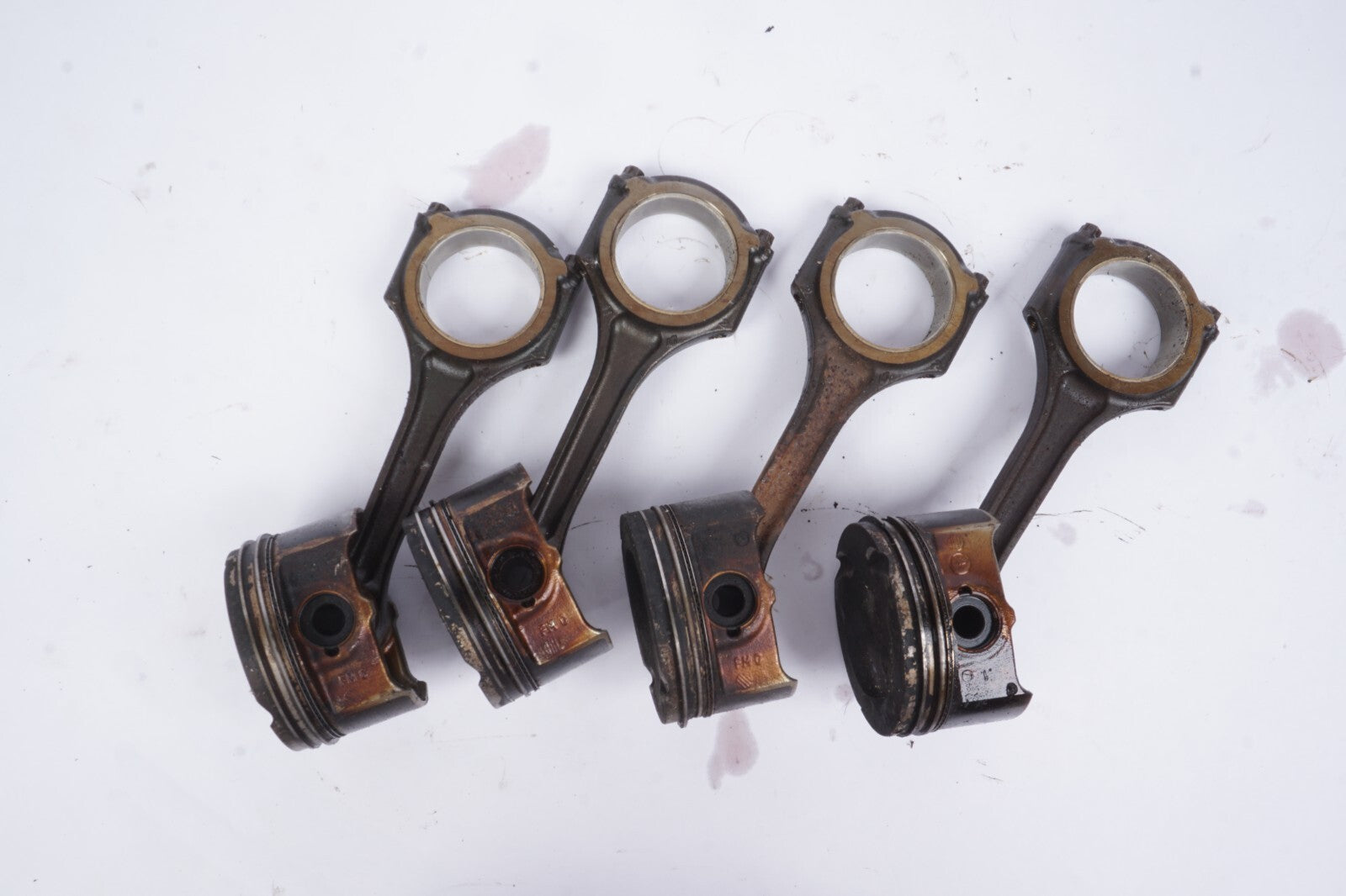 12-15 Mercedes W204 C250 SLK250 M271 Piston & Connecting Rod Set Of 4 OEM 55K