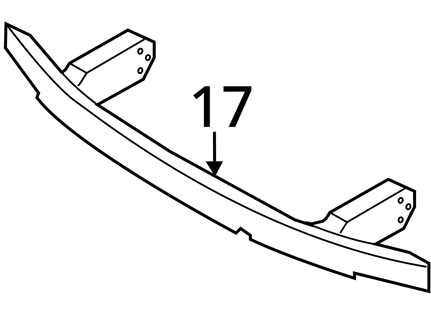 10-17 BMW 535i GT 550i GT F07 Front Bumper Reinforcement 51117200742 OEM