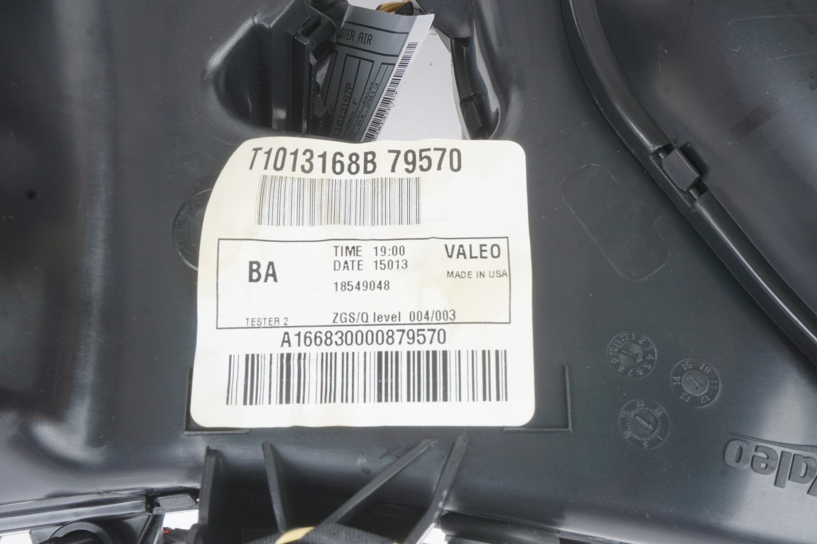 2012-2016 Mercedes ML GL HVAC Rear Heater Blower Motor Housing Assembly OEM
