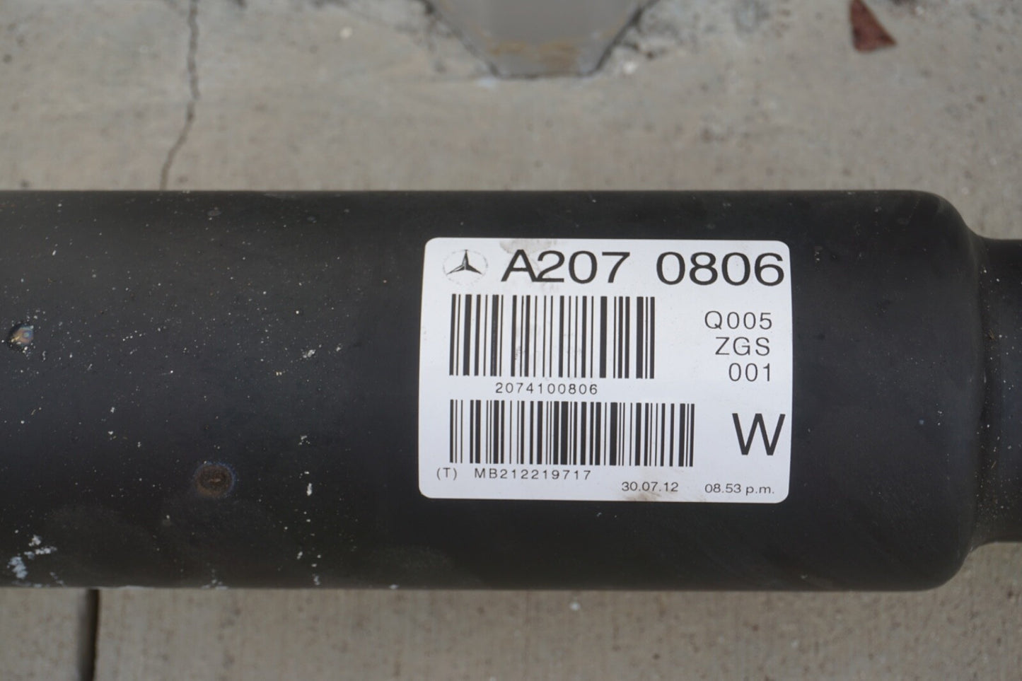 12-17 MERCEDES C350 E350 E400 (C204 A207 C207 W207) REAR DRIVESHAFT DRIVELINE