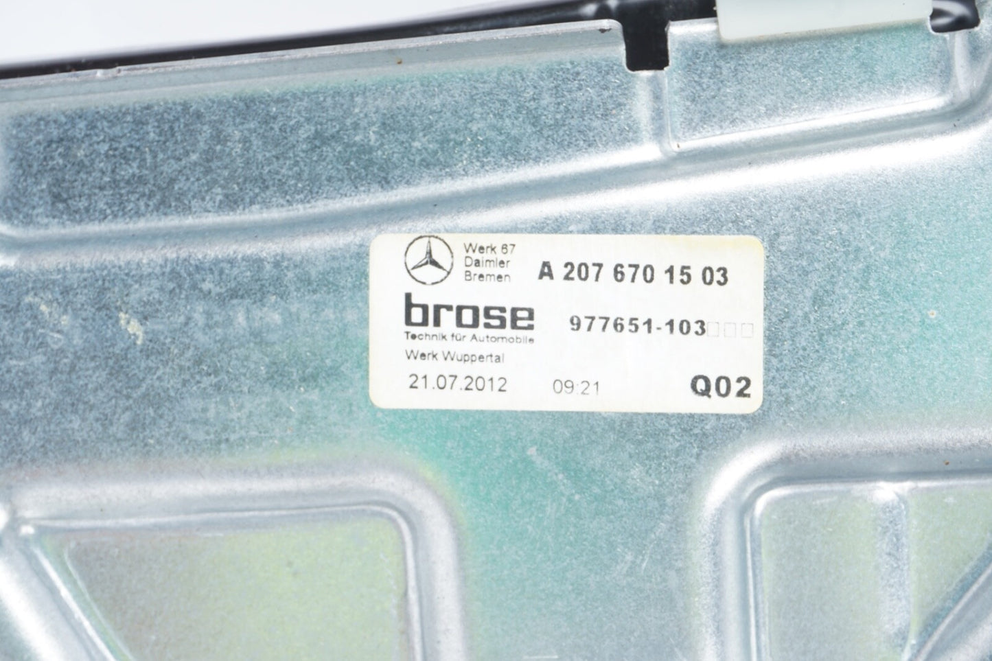 11-17 Mercedes W207 E350 E550 Rear Left Window Regulator w/Motor OEM
