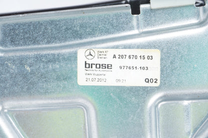 11-17 Mercedes W207 E350 E550 Rear Left Window Regulator w/Motor OEM