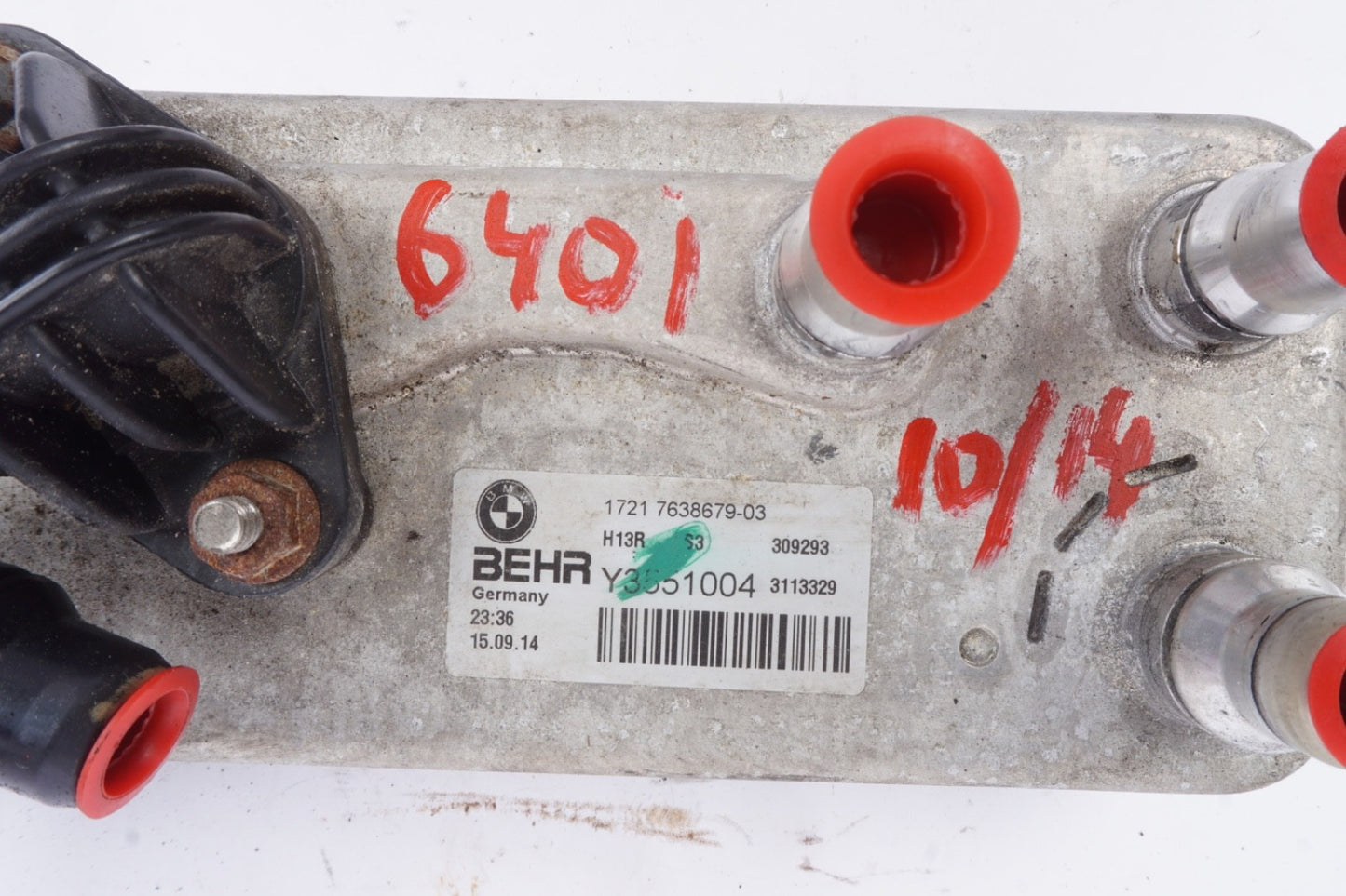 12-15 BMW F06 640i 3.0L RWD A/T Automatic Transmission Oil Cooler 7638679-01 OEM