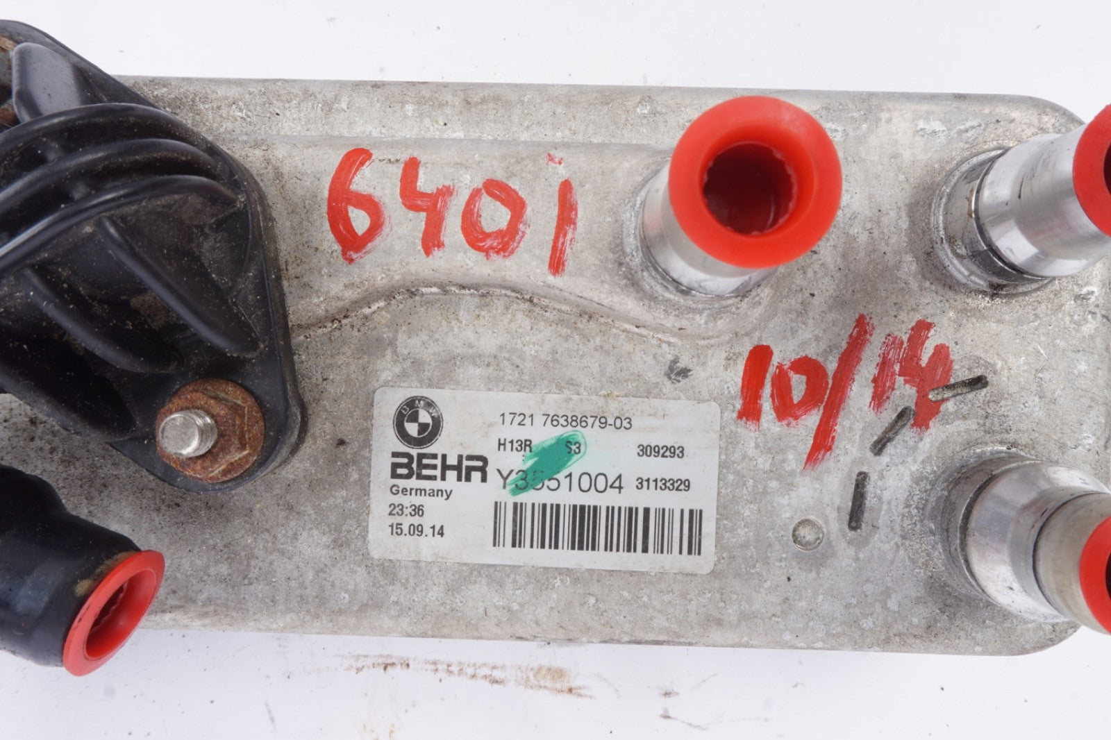 12-15 BMW F06 640i 3.0L RWD A/T Automatic Transmission Oil Cooler 7638679-01 OEM