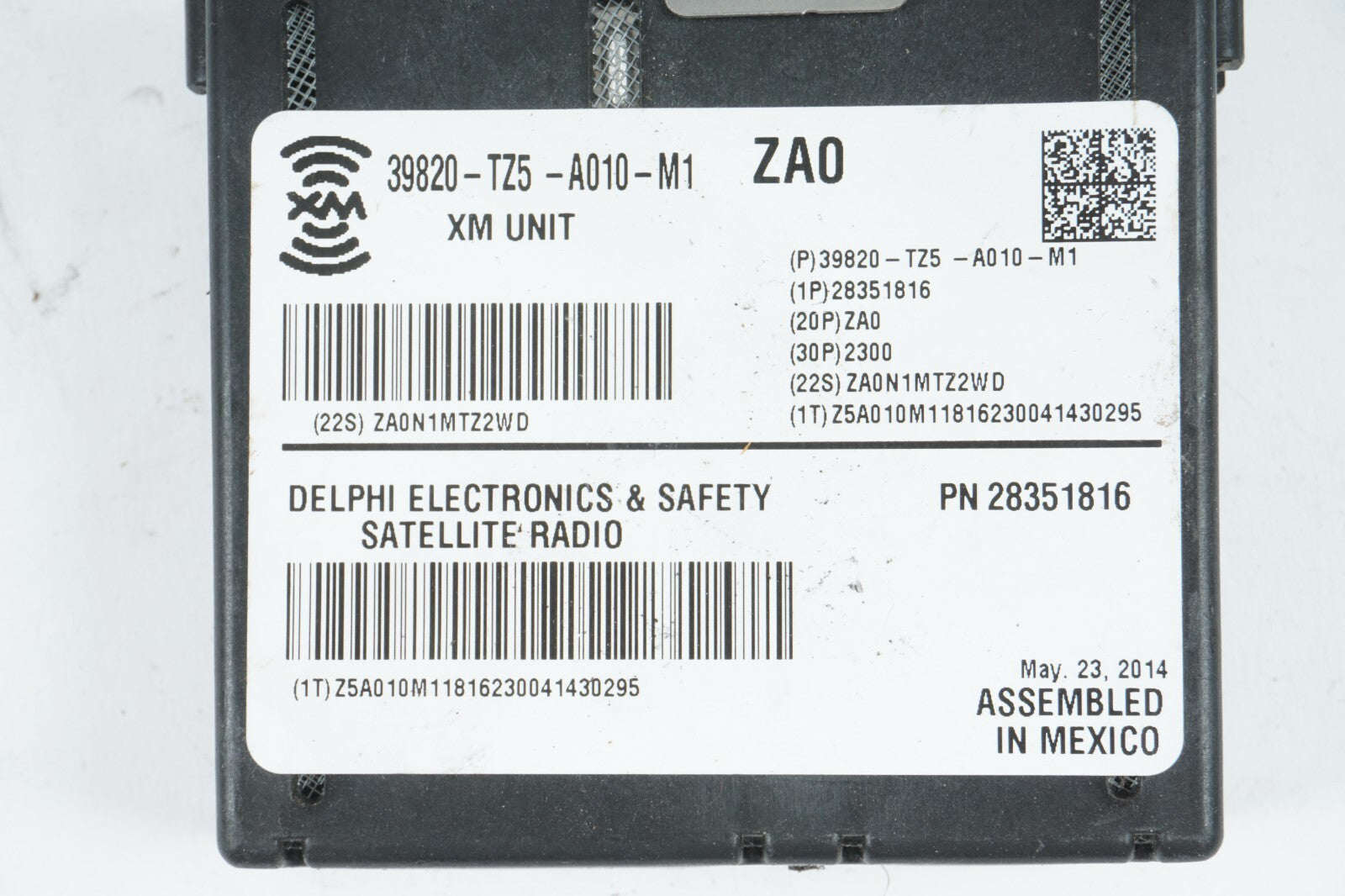 2011 - 2017 HONDA ODYSSEY SATELLITE RECEIVER MODULE 39820-TZ5-A010  OEM
