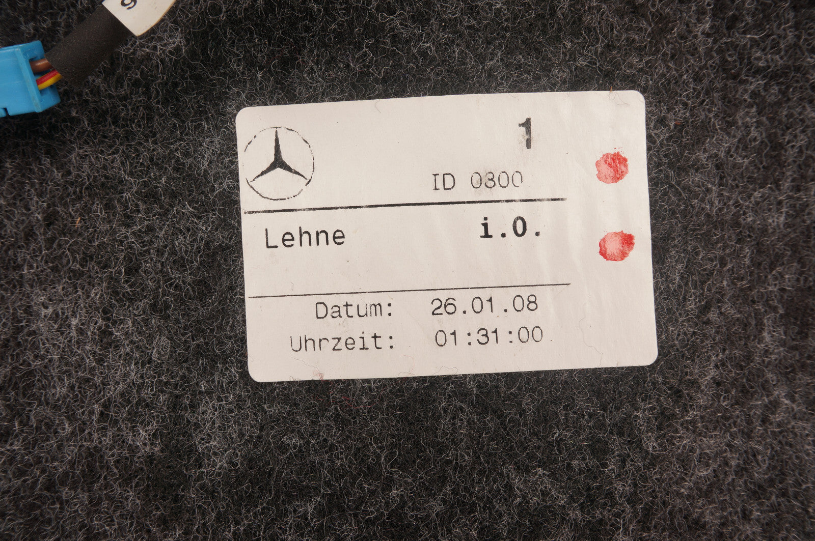 2007 - 2009 MERCEDES S550 W221 FRONT RIGHT PASSENGER SEAT BACK BACKREST UPPE OEM