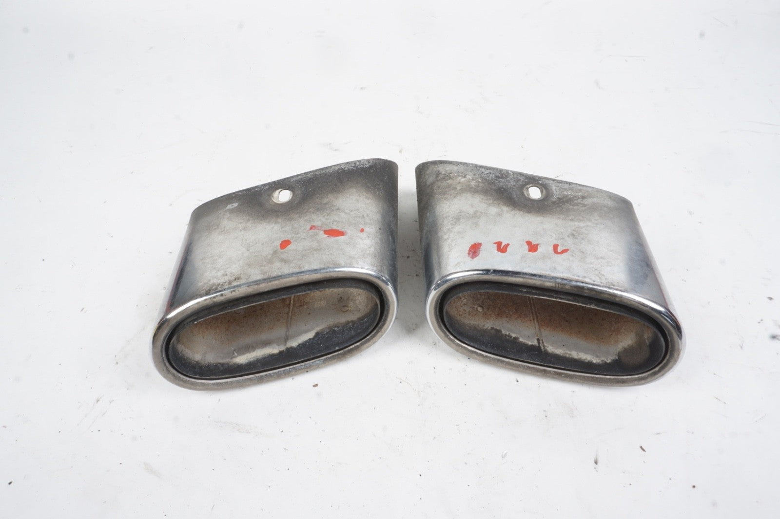 2003 - 2010 Mercedes R230 SL500 exhaust tips, set, left and right OEM