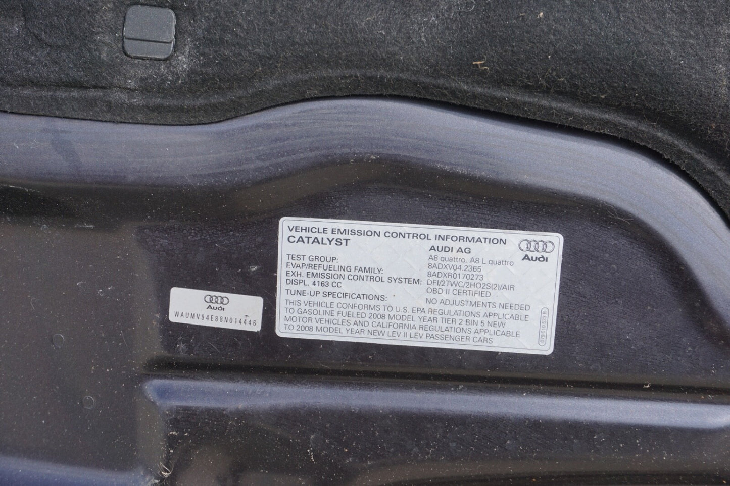 2005 - 2010 AUDI A8 A8L  Front Bonnet Hood