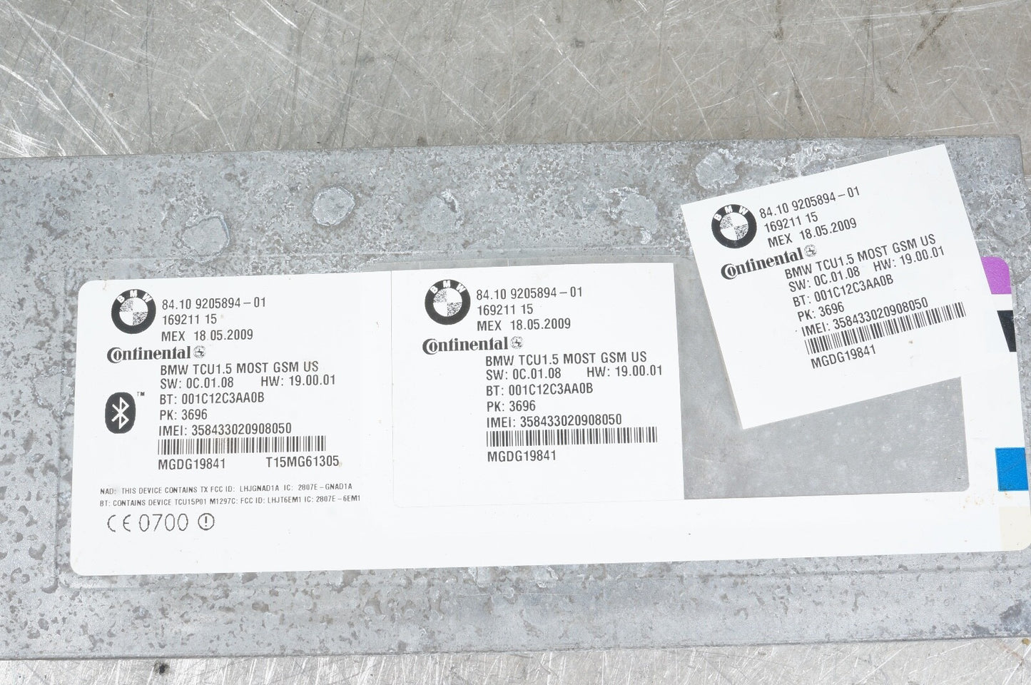 09-11 BMW E92 E93 3-SERIES BLUETOOTH COMMUNICATION CONTROL MODULE 9205894 OEM