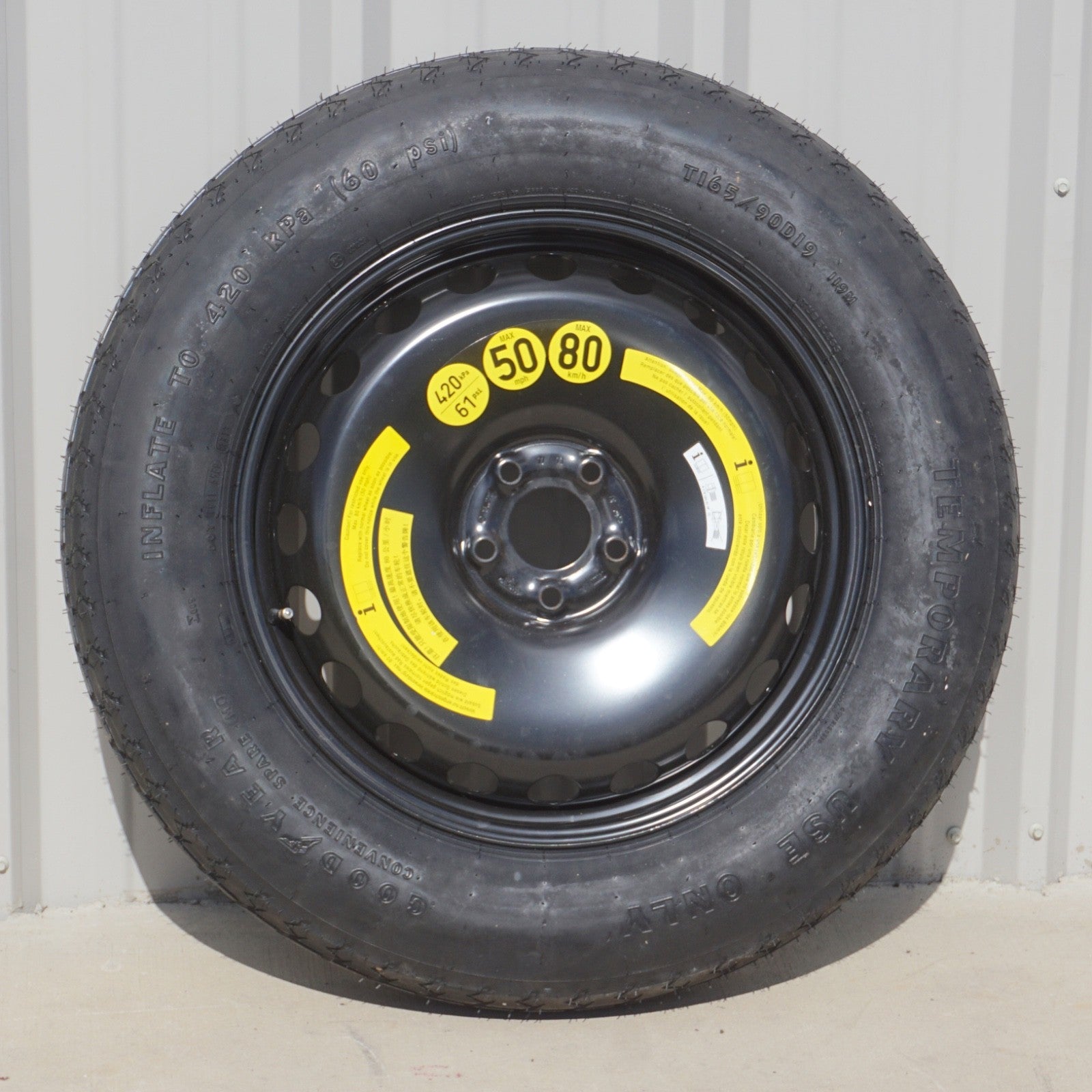 2013 - 2019 Mercedes GL450 Emergency Spare Tire Wheel Donut Rim T165/90 D19 OEM