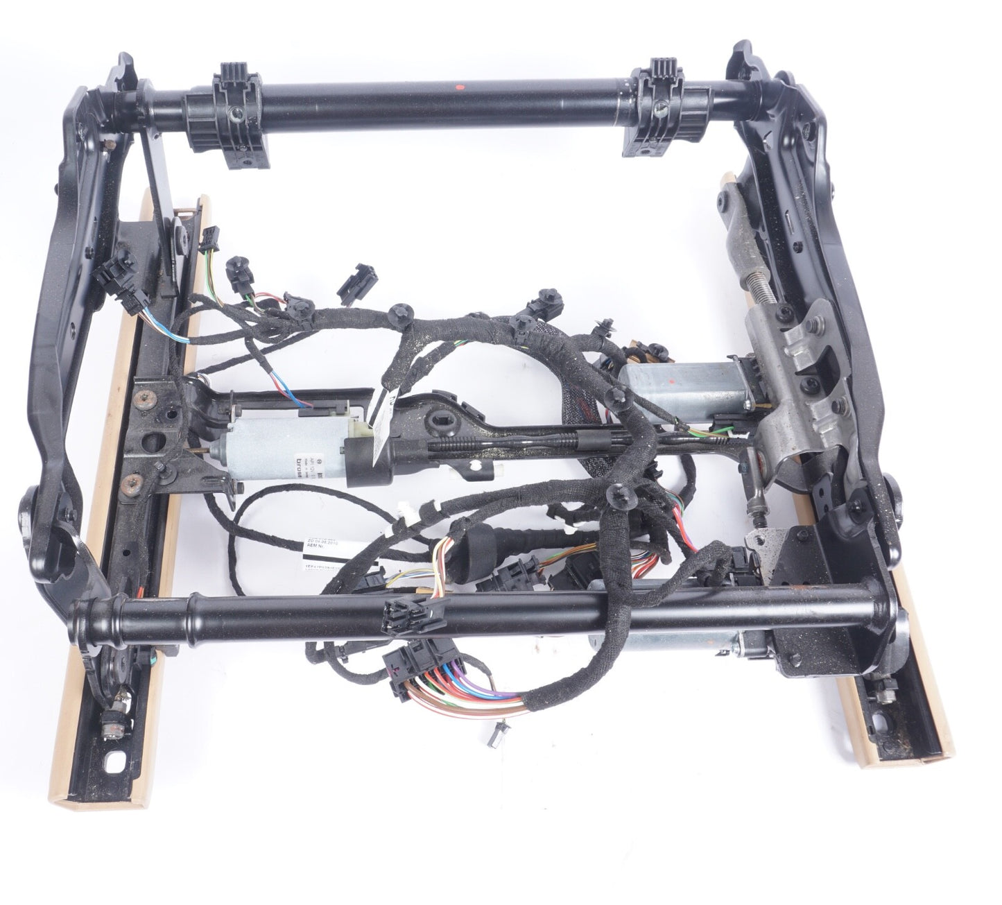 11-17 Porsche Cayenne Front Left Driver Side Seat Track Frame W/ Motors Oem