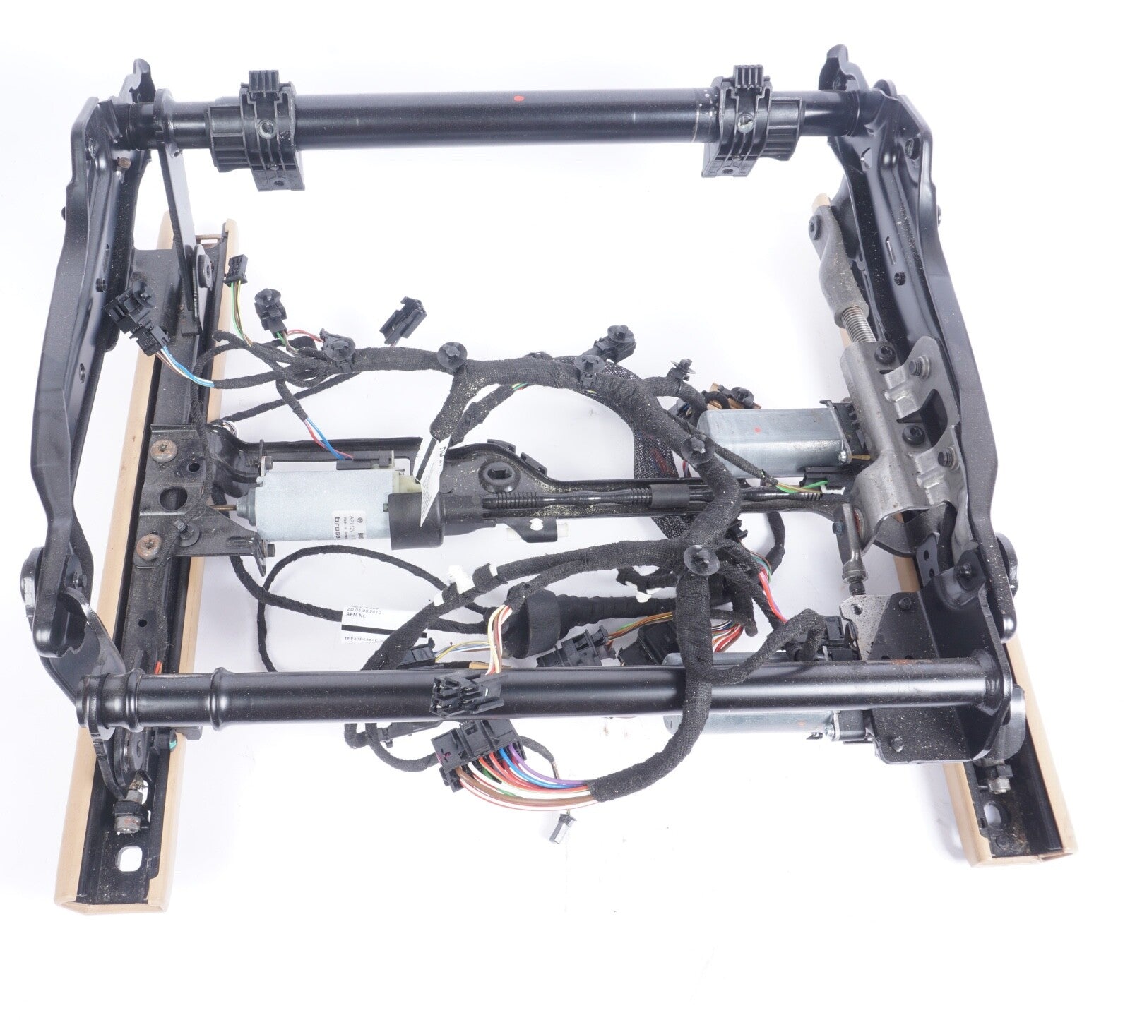 11-17 Porsche Cayenne Front Left Driver Side Seat Track Frame W/ Motors Oem