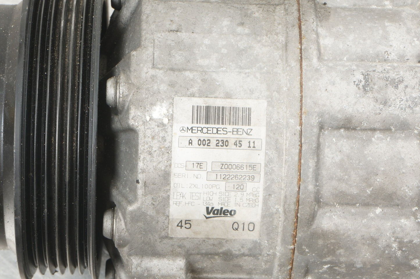 12-15 Mercedes W204 C250 SLK250 A/C Air Conditioning Compressor 0022304511 OEM