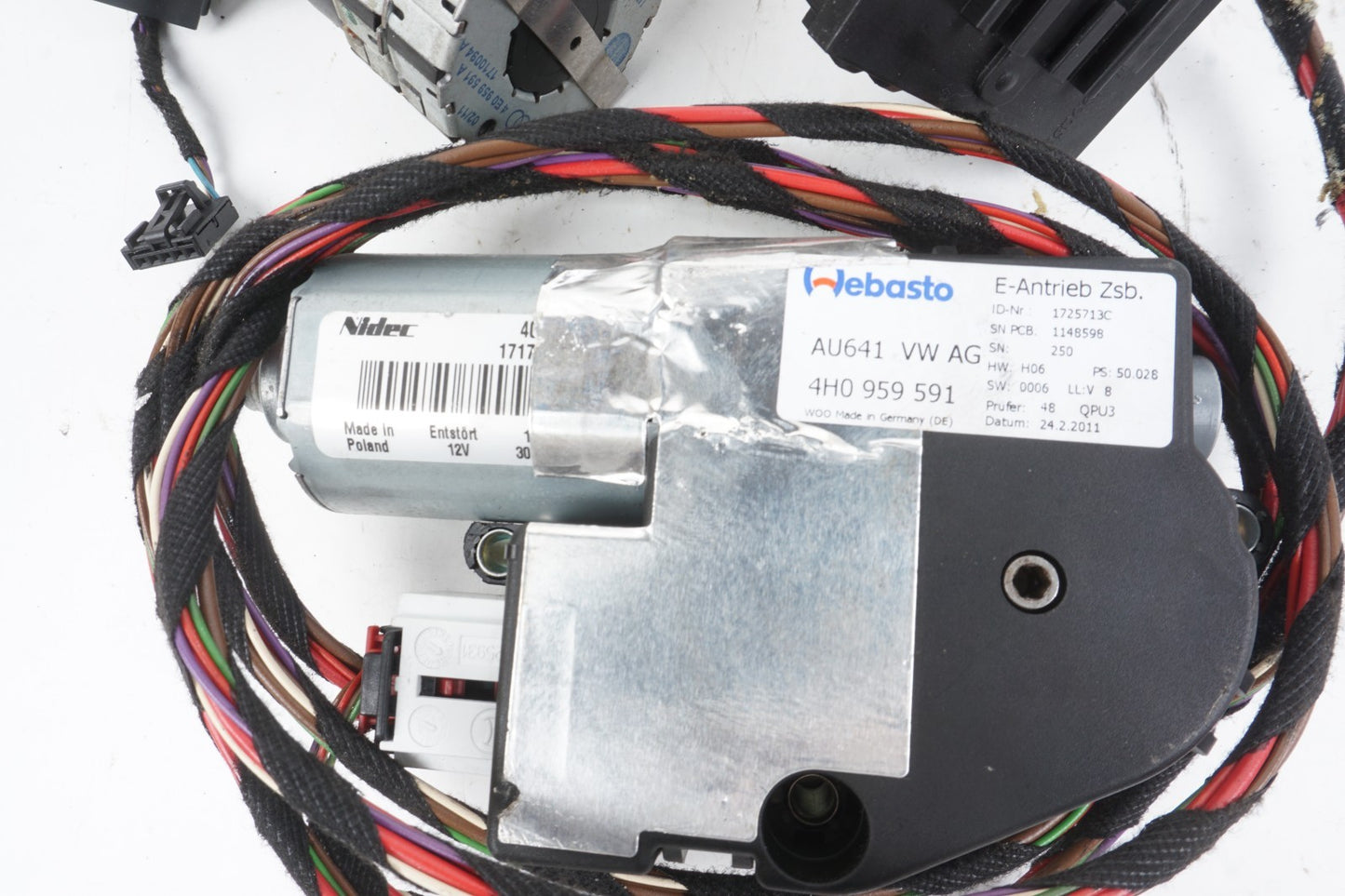 2011-2016 AUDI A8 Sliding Sunroof Sun Roof Motor 4H0959591 OEM
