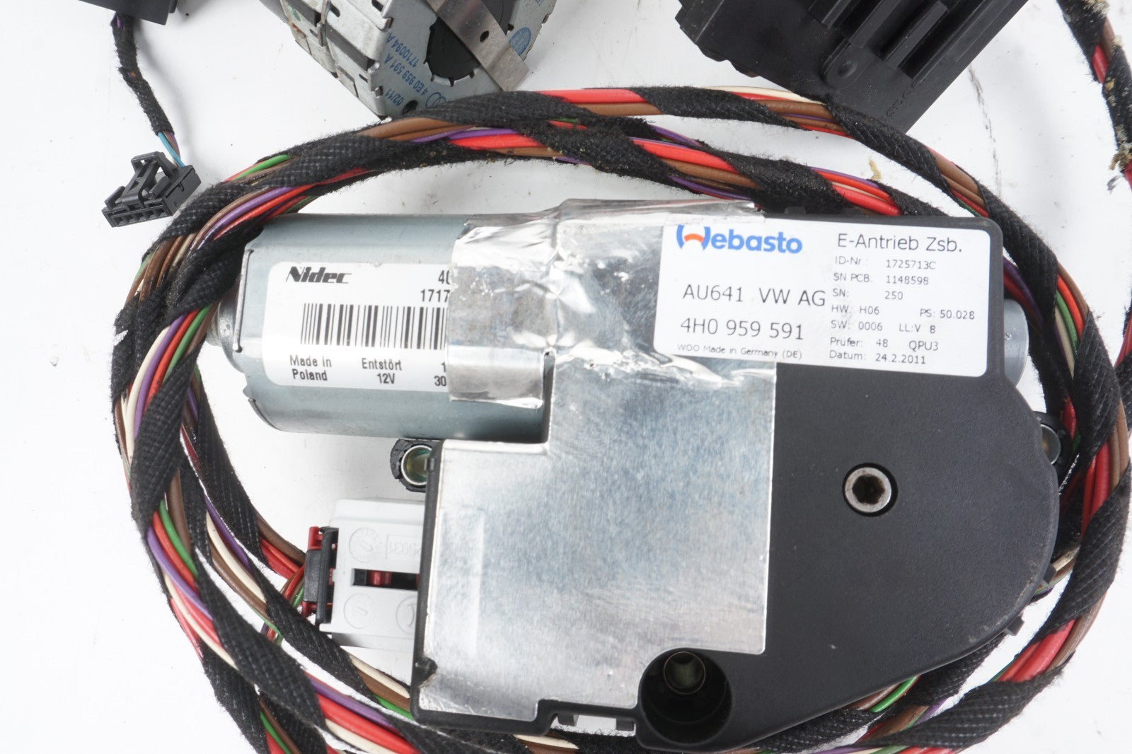 2011-2016 AUDI A8 Sliding Sunroof Sun Roof Motor 4H0959591 OEM