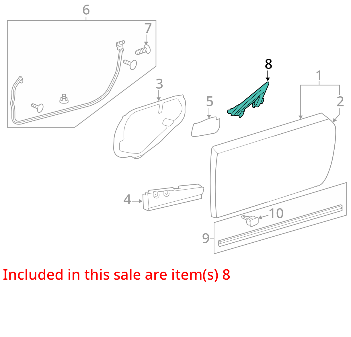 2010 - 2015 LEXUS IS350 IS250 CONVERTIBLE FRONT LEFT DOOR WINDOW SEAL OEM