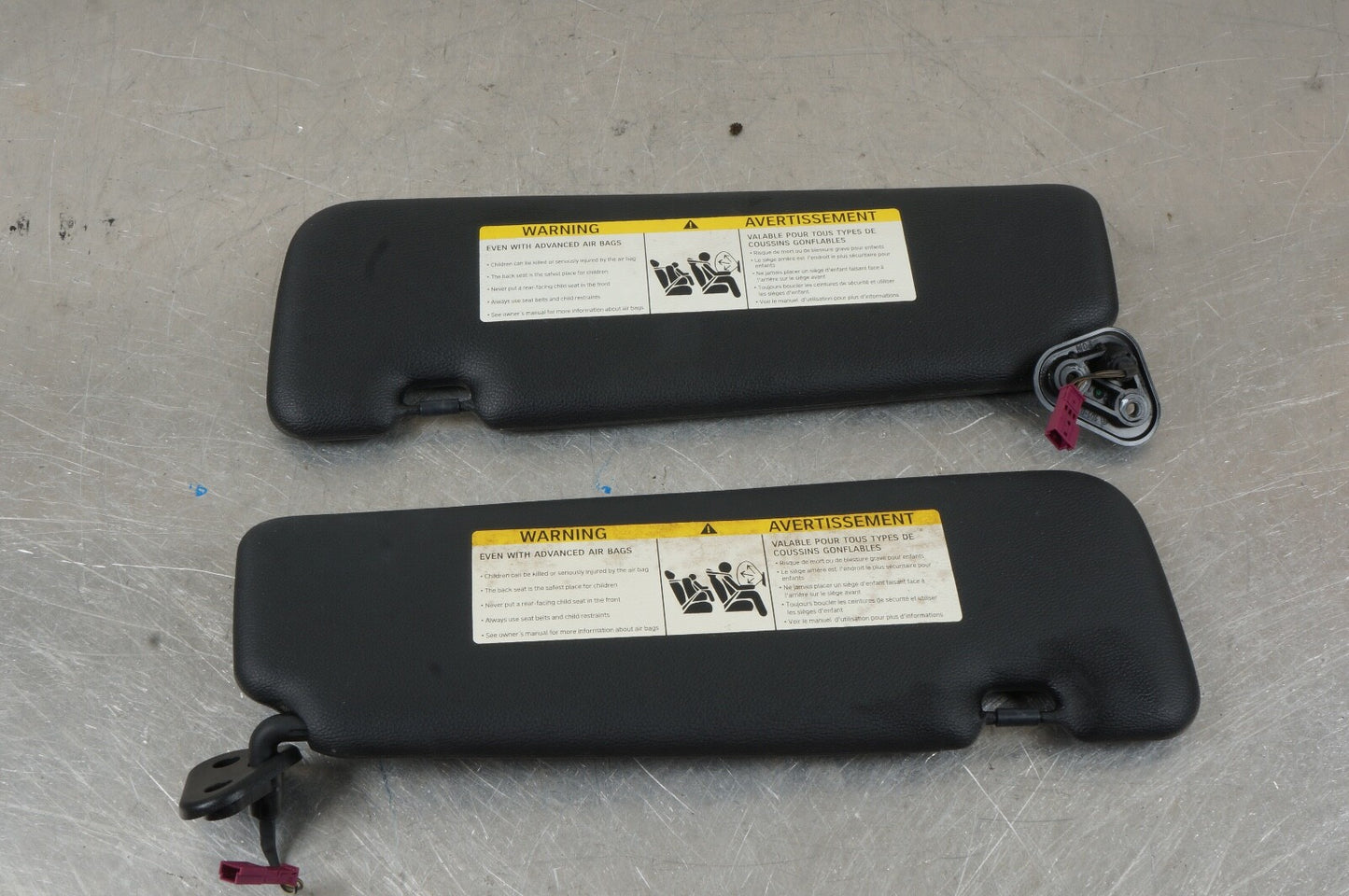 07-13 OEM BMW E88 E93 128 328 335 M3 Convertible Sun Visor Black Pair SET