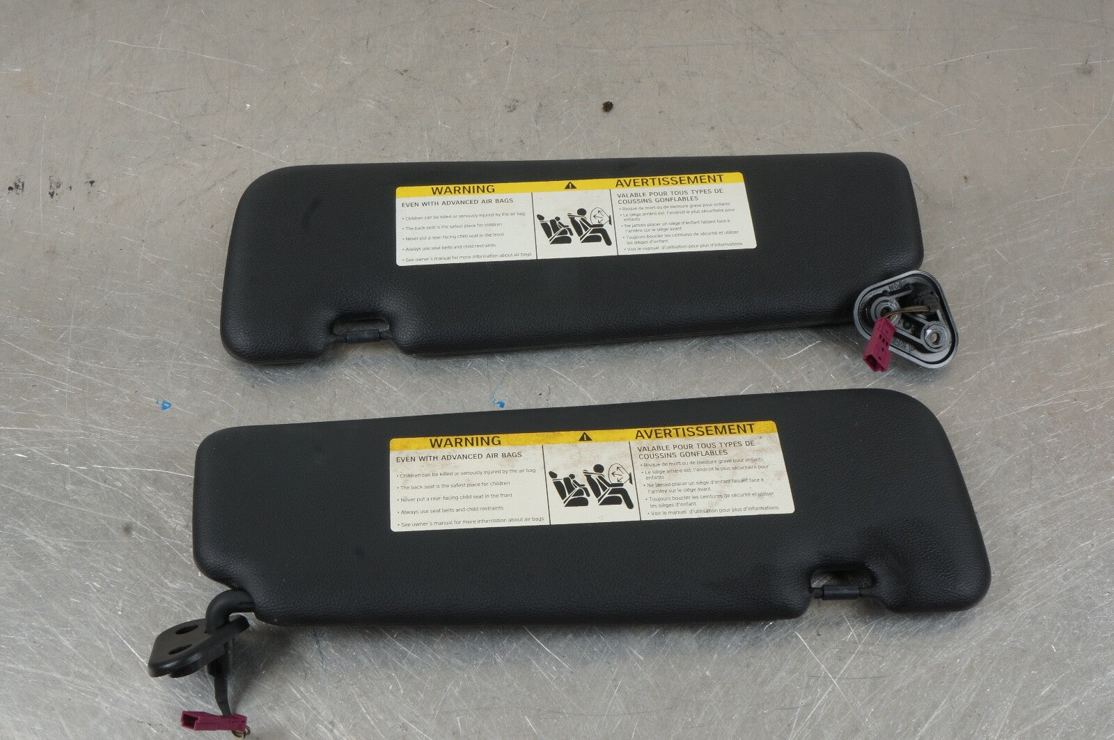 07-13 OEM BMW E88 E93 128 328 335 M3 Convertible Sun Visor Black Pair SET